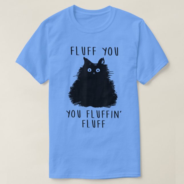 Fluffera med fluffin-fluffin-fluffin-rött, svart k t shirt (Design framsida)