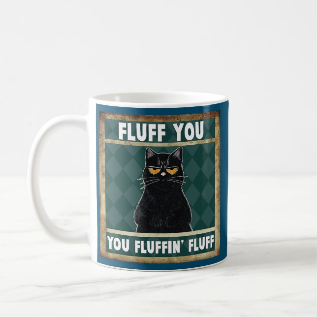 Fluffera med fluffin-katt kaffemugg (Vänster)