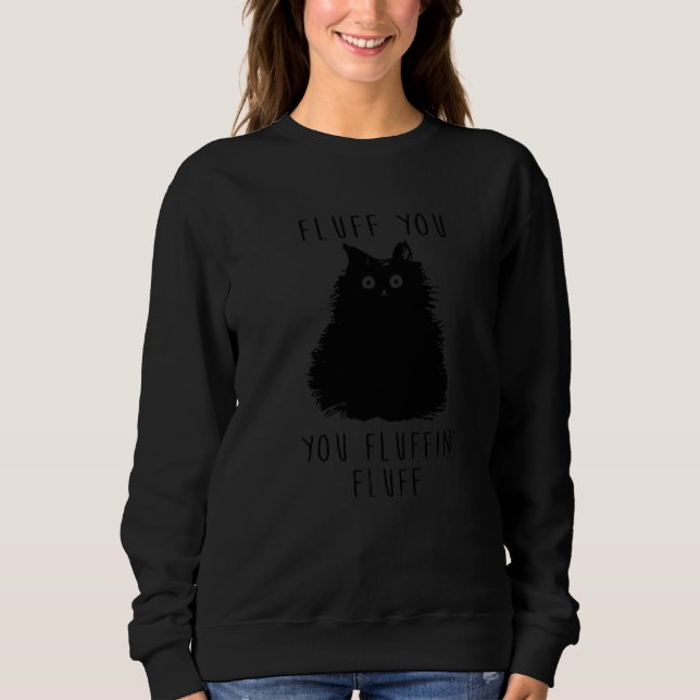 Fluffera på fluffin-katt t shirt (Framsida)