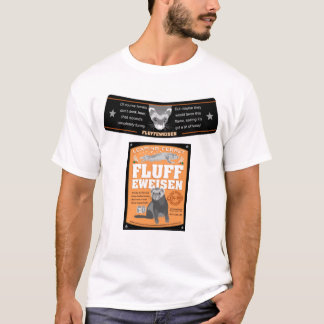 fluffeweisen etiketten tee shirt