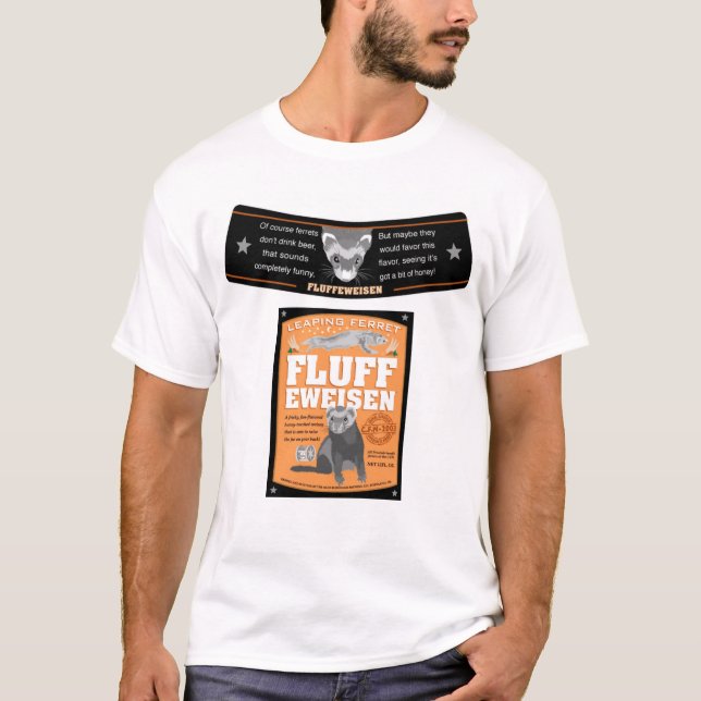 fluffeweisen etiketten tee shirt (Framsida)