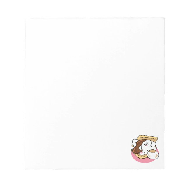 Fluffier Than a S'more - Cute Hund and Dessert Pun Anteckningsblock (Framsida)