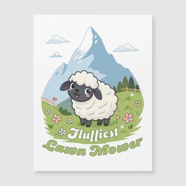 Fluffiest Lawn Mower – Adorable Blacknose Sheep (Framsida)