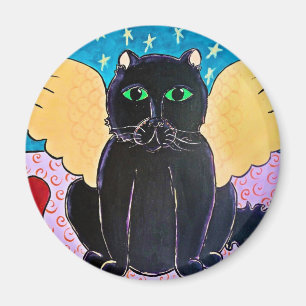 Fluffig ängelkatt magnet