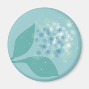 Fluffig blomma magnet