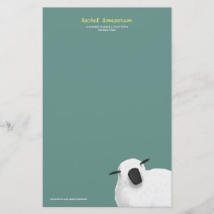Fluffig fårPersonalizable brevpapper