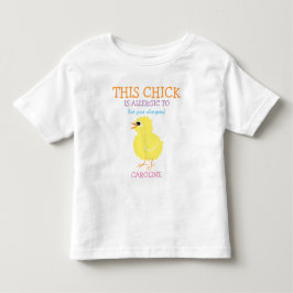 Fluffig gul vaken chickpersonligallergi t shirt