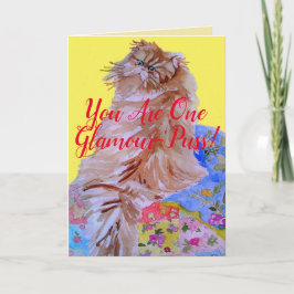 Fluffig Katt Kojl Du Är En Glamour-Katt Kort