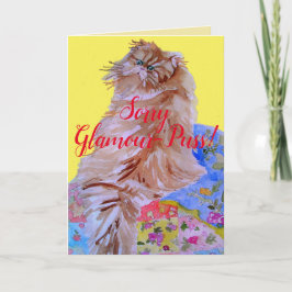 Fluffig kattquilt Glamour-Puss Ursäktskort Kort