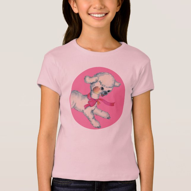 Fluffig Lamb på rosor T-shirt (Framsida)