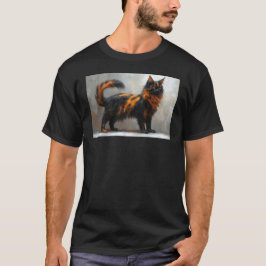 Fluffig Maine Coon katt  T Shirt