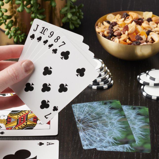 Fluffig MaskrosfröHuvud Foto Casinokort (På plats)
