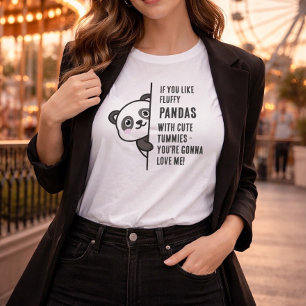 Fluffig Panda / Älska Mig T-Shirt