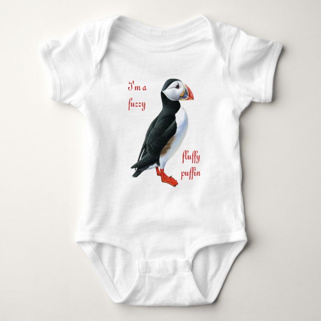 Fluffig Puffin Tee Shirt (Framsida)