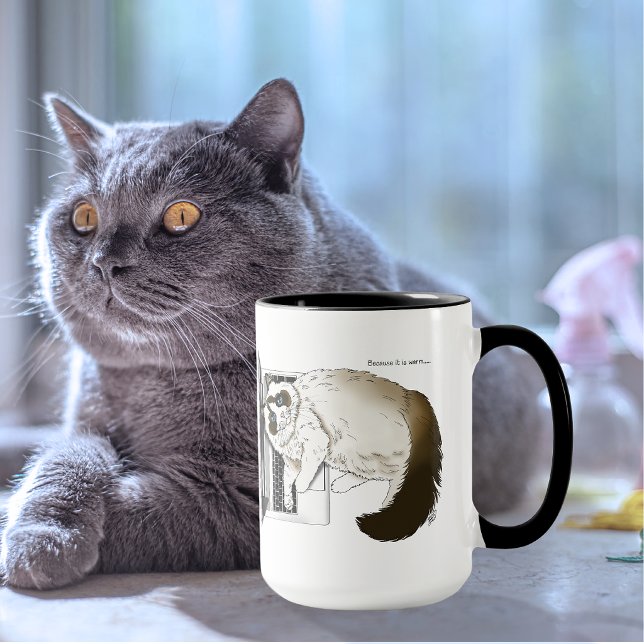 Fluffig Ragdoll Katt Lavendel Bärbar Dator Rolig Mugg (Skapare uppladdad)