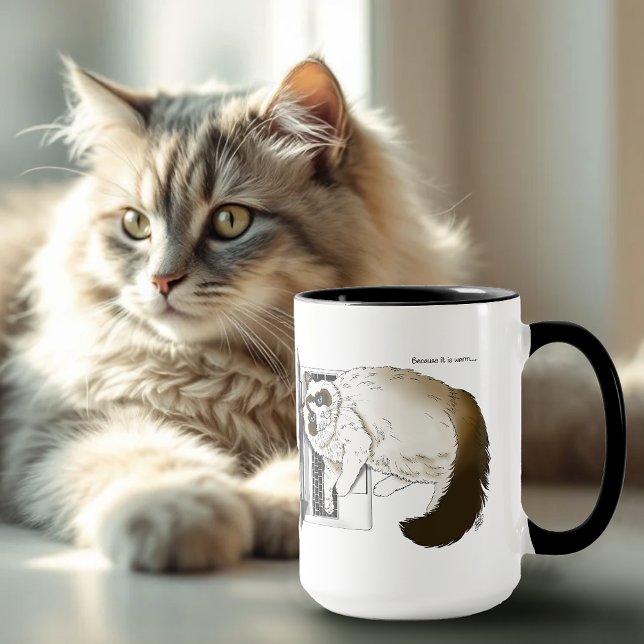 Fluffig Ragdoll Katt Lavendel Bärbar Dator Rolig Mugg (Skapare uppladdad)