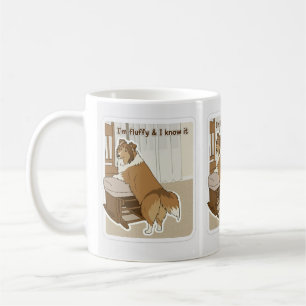 Fluffig sheltie kaffemugg
