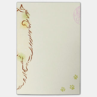 Fluffig sömnig katt post-it block