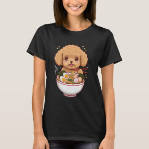 Fluffig valp som slukar nudlar Ägg Narutomaki Mysi T Shirt