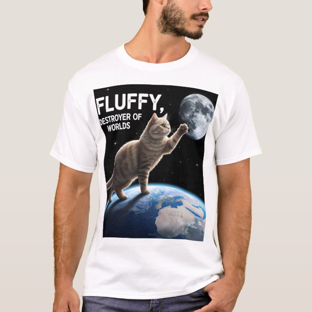 Fluffig, Världens Förstörare T Shirt (Framsida)
