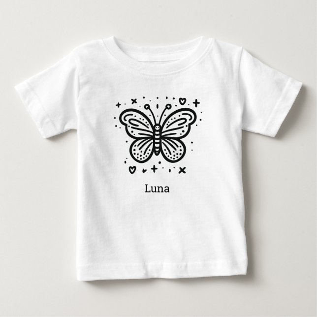 Fluffiga Buffalo Baby - Kawaii Gårdsdjur T Shirt (Framsida)