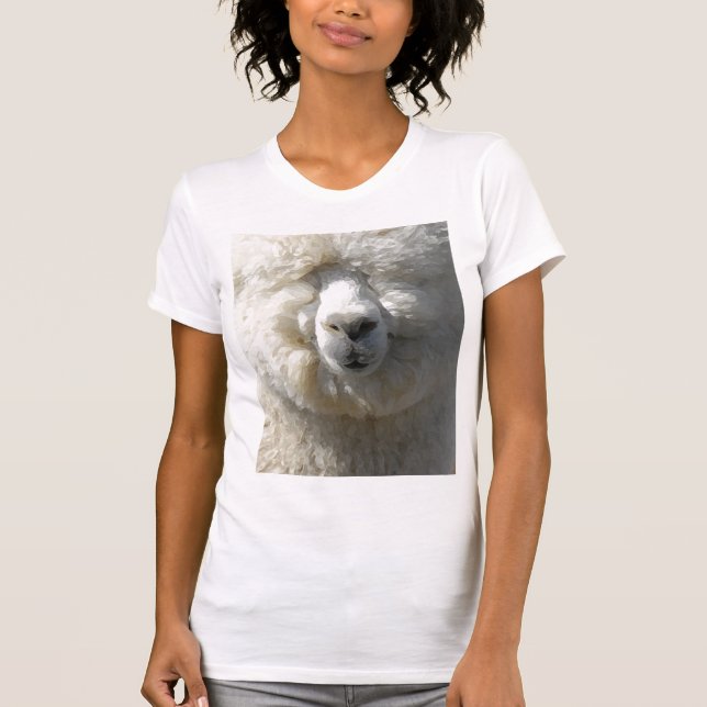 Fluffiga Gandalf alpacaen Tee (Framsida)