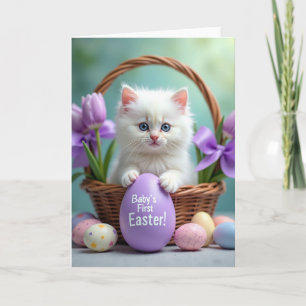 Fluffiga Kitteln Första Påskägget Kort