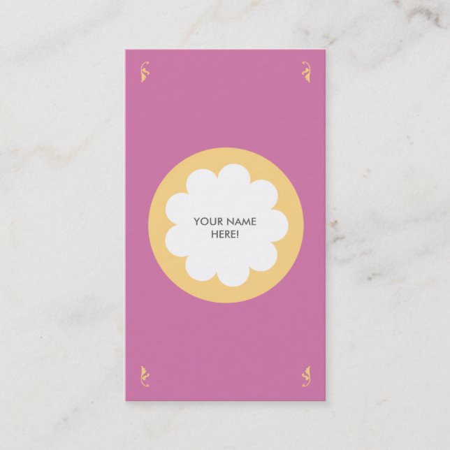 FLUFFIGA MOLNVISITKORTROSOR VISITKORT (Framsida)