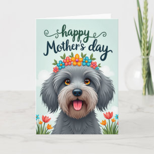 Fluffiga Morsdag Blommor Vän Kort