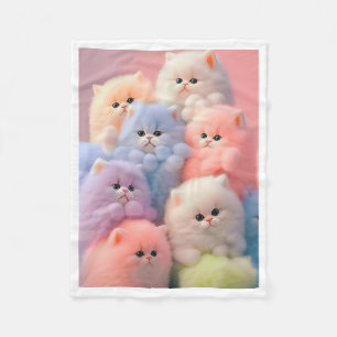 Fluffiga Pastell Katträcken Filt