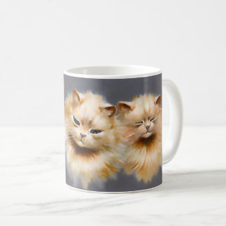 Fluffiga perserkattskattekonst från Louis Wain Kaffemugg