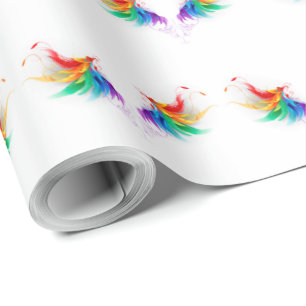 Fluffiga regnbågsvingar presentpapper