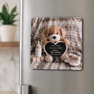 Fluffiga valp hund älskare graviditet ankomst magnet