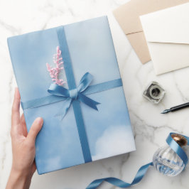 Fluffiga Vita Moln Presentpapper