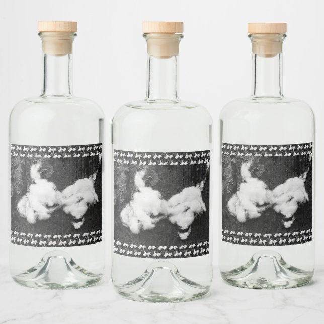 fluffigt neråt spritflaskor etikett (Flaskor)