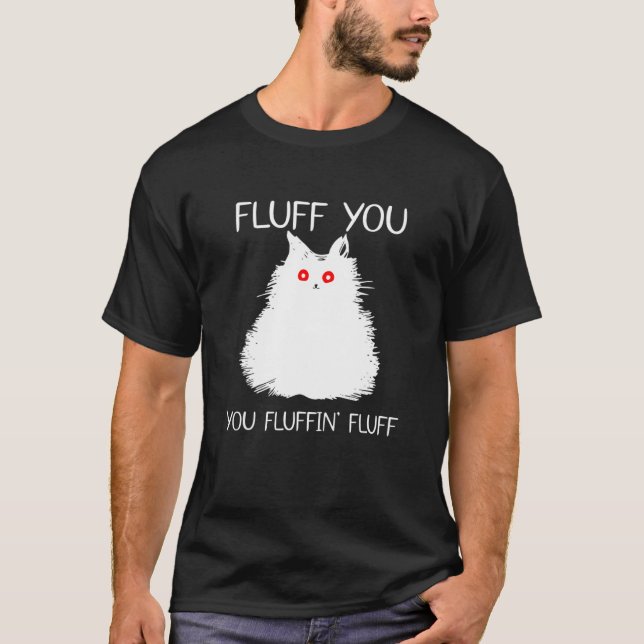 Fluffin Fluffin Cat Kitten T Shirt (Framsida)