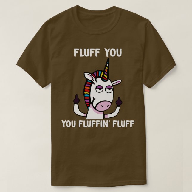 Fluffin Fluffin Fluff Unicorn Finny Unicorn Sh T Shirt (Design framsida)