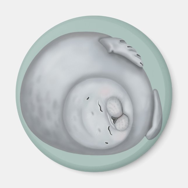 Fluffsäl Magnet (Framsidan)