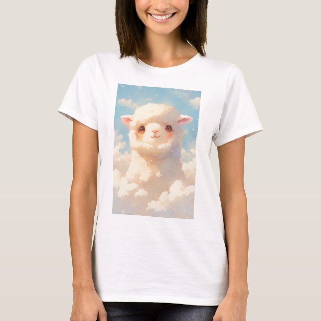 Fluffy Alpaca Dreams T Shirt (Framsida)