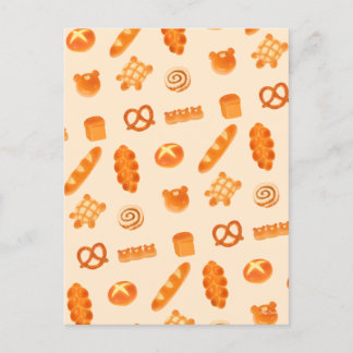 Fluffy Bakery Bread-sort japansk Stil-Snack Vykort