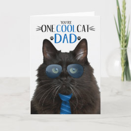 Fluffy Black Cat Fars dag 1 Coola Katt Helgkort