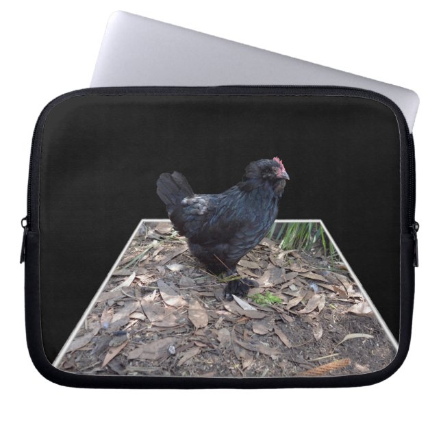 Fluffy Black Tupp, Laptop Sleeve (Framsidan)