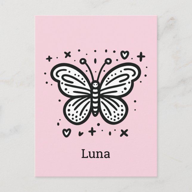 Fluffy Buffalo Baby - Kawaii Farm Animal Vykort (Framsida)