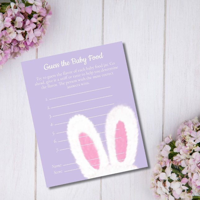 Fluffy bunny babydusch Gissa Baby Matspel (Skapare uppladdad)