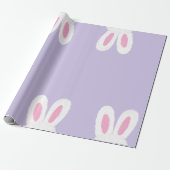Fluffy bunny babydusch presentpapper (Utrullad)
