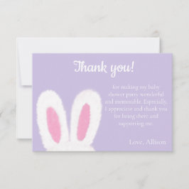 Fluffy bunny babydusch tack kort
