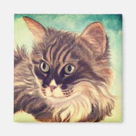 Fluffy Cat molnet magnet