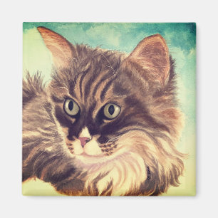 Fluffy Cat molnet magnet
