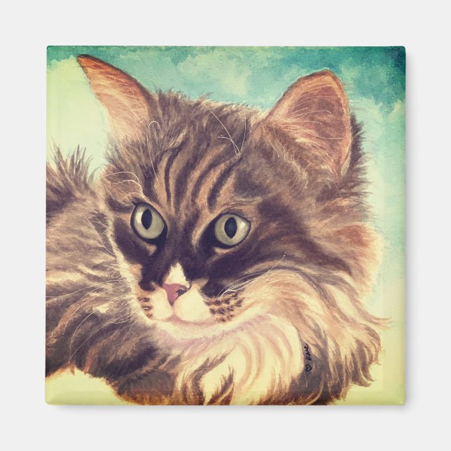 Fluffy Cat molnet magnet (Framsidan)