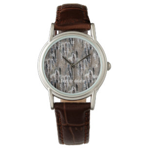 Fluffy Cattails Nature Mönster Personlig Armbandsur